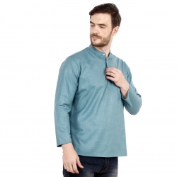 Mens T. Green Short Kurta